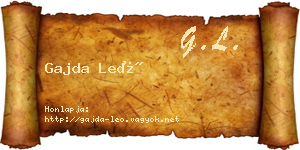 Gajda Leó névjegykártya